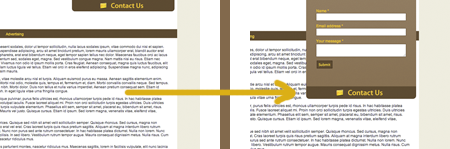 Slide in contact form